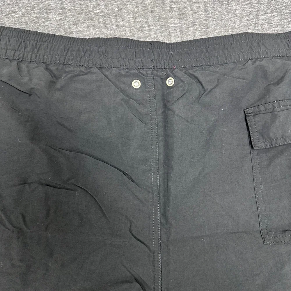 Polo Ralph Lauren Black Swim‎ Trunks Elastic Red Waist Red Pony Logo 2XB
